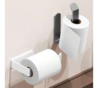 Shein 1 pieza Soporte para papel higiénico en forma de U - Estante de almacenamiento minimalista para baño, Soporte para papel higiénico autoadhesivo, Diseñ