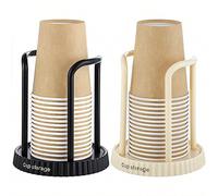 Shein 1 pieza Soporte para vasos de papel, Extractor de vasos desechables, Estante de almacenamiento de vasos multifuncional, Soporte para tazas de café y t