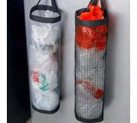 Shein 1 pieza Soporte y dispensador de bolsas de plástico montado en la pared de tamaño pequeño para el hogar, almacenamiento de bolsas de basura de cocina