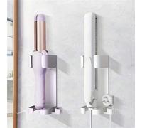 Shein 1 pieza Soporte y organizador multifuncional para plancha montado en la pared - Sin necesidad de montaje, estante de almacenamiento adhesivo para el b