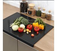Shein 1 pieza Tabla de cortar de acrílico negro transparente antideslizante, protector de encimera de cocina y comedor, tabla de cortar frutas, utensilio de