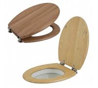Shein 1 pieza Tapa de inodoro universal reforzada para el hogar, aro de asiento de inodoro de MDF, asiento de inodoro, accesorios de baño, conectores de ale