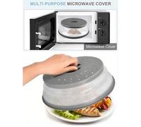 Shein 1 pieza Tapa salpicadura de microondas de silicona, tapa de drenaje de alimentos y frutas para microondas, tapa de alimentos para microondas, tapa de
