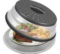 Shein 1 pieza Tapa transparente y transpirable para microondas, resistente al calor y fácil de limpiar, tapa para alimentos, suministros de cocina multiusos