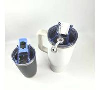 Shein 1 pieza Tapa universal a prueba de fugas para vaso de 40/30 oz, tapa abatible a prueba de derrames, tapa de repuesto a prueba de derrames para taza, a
