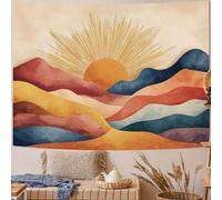 Shein 1 pieza Tapiz Bohemio Mandala Amanecer, Tapiz de Tela Moderno Póster Colgante de Pared para Dormitorio Estético, Bandera para Habitación, Decoración d