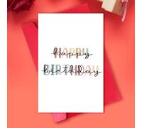 Shein 1 pieza Tarjeta de cumpleaños con forma de arcoíris - Perfecta para amigos, familia y seres queridos - Tarjeta de felicitación de papel premium, mejor