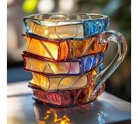 Shein 1 pieza Taza con forma de libro, taza de café artística, regalo único para amantes de los libros, 11 onzas, regalo ideal para amigos, lectores, escrit