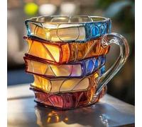 Shein 1 pieza Taza de café de vidrio de 200ml, diseño minimalista a rayas y liso, taza de té con leche, taza de jugo, taza de agua, uso doméstico, adecuada