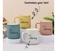 Shein 1 pieza Taza personalizada con nombre, 380ml/12oz Taza de plástico, Múltiples colores disponibles, Apta para lavar, Cerveza, Jugo, Leche, Café, Fácil
