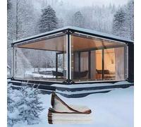 Shein 1 pieza Tela parasol - Lámina impermeable, lámina de plástico transparente impermeable, adecuada para jardín, patio, invernadero, cenador exterior, cé