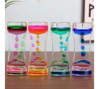 Shein 1 pieza Temporizador de líquido de dos colores, carcasa de acrílico con forma de cintura, sin batería, temporizador decorativo único adecuado para esc