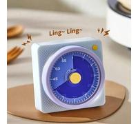Shein 1 pieza Temporizador mecánico magnético, Temporizador de cuenta regresiva de 60 minutos, Adecuado para aula silenciosa, Herramienta de gestión del tie