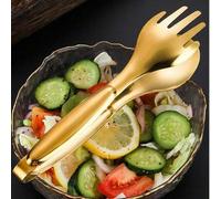 Shein 1 pieza Tenedor de espaguetis 2 en 1 | Servidor de pasta de acero inoxidable dorado/plateado con cuchara incorporada. Perfecto para retorcer los fideo