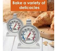 Shein 1 pieza Termómetro de horno de acero inoxidable, apto para hornos eléctricos/de gas, lectura instantánea, medidor de temperatura para cocina, horneado