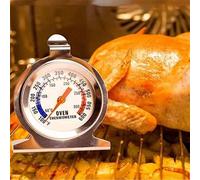 Shein 1 pieza Termómetro de horno/horno de acero inoxidable 430, rango de temperatura 50-300°C/100-600°F, vidrio resistente al calor, detección automática,