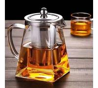 Shein 1 pieza Tetera de vidrio borosilicato de alta calidad, tetera doméstica, dispensador de té con filtro de acero inoxidable, juego de té Kung Fu y teter