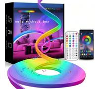Shein 1 pieza Tira de luz de neón RGB de 1 m - 5 m con control remoto, modo de cambio de color inteligente DIY, adecuado para decoración de dormitorio inter