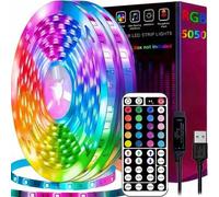 Shein 1 pieza Tira de luz LED flexible de 1m/2m/3m/5m/10m/15m/20m con control remoto de 44 teclas, luces LED, decoración del hogar, iluminación ambiental pa