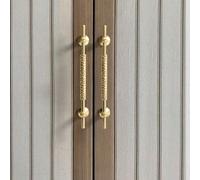 Shein 1 pieza Tirador de cajón vintage dorado, pomo de puerta de armario, herraje de puerta de mueble de aleación de zinc estilo francés retro, pomo de cajó