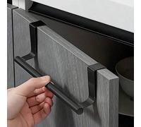 Shein 1 pieza Toallero de plástico, instalación sin taladro, gancho para puerta de gabinete, adecuado para colgar toallas en baño/cocina; estante de almacen