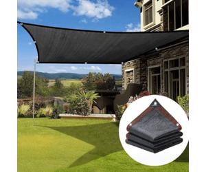 Shein 1 pieza Toldo de sombra de polietileno de alta densidad negro, cerca de , cerca de jardín, tela de toldo de gazebo, pantalla de privacidad, red de som
