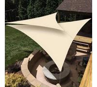 Shein 1 pieza Toldo de sombra para exteriores - Tela Oxford de alta calidad, protección UV, toldo de sombra triangular con cuerdas de viento y anillos en D