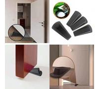 Shein 1 pieza Tope de puerta de goma en cuña para piso, para espacios de puertas y prevenir quedarse fuera, tope de puerta apilable resistente para alfombra