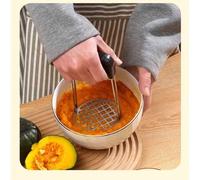 Shein 1 pieza Triturador de patatas de acero inoxidable, triturador de patatas manual accionado a mano y herramienta trituradora para uso doméstico