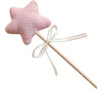 Shein 1 pieza Varita mágica de tela rosa con cinta dorada - Ideal para decoración y regalos de fiesta de cumpleaños, accesorio versátil para decoraciones de