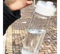 Shein 1 pieza Vaso portátil de alta capacidad transparente, esencial para uso al aire libre, de viaje y en la oficina. Botella de agua deportiva unisex de p