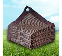 Shein 1 pieza Vela de sombra resistente a los rayos UV de HDPE color marrón café, barrera de para vallas, valla de jardín, tela de sombra para cenador, pant