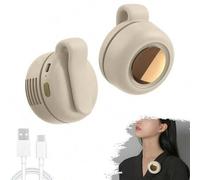 Shein 1 pieza Ventilador de cuello portátil, ventilador de manos libres, ventilador personal con batería de 900mAh, ventilador ajustable de 3 velocidades co