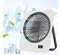 Shein 1 pieza Ventilador eléctrico mini de escritorio ultra silencioso, ventilador portátil de alto flujo de aire montado en la pared, ventilador de enfriam