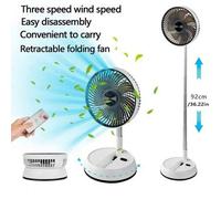 Shein 1 pieza + Ventilador eléctrico portátil recargable por USB tipo C de 5400/7200mAh/20cm + 5V2A + Rotación de 90 grados izquierda/derecha + Retráctil, p