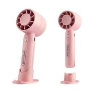 Shein 1 pieza Ventilador mini portátil recargable por USB, secador de pestañas, ventilador de mano ajustable de 3 velocidades silencioso para extensión de p