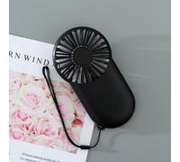 Shein 1 pieza Ventilador mini recargable de 600mAh, con 3 velocidades ajustables, portátil de bolsillo con cuerda colgante