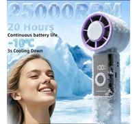 Shein 1 pieza Ventilador USB - Ventilador portátil de refrigeración de mano mini mejorado 2026, ventilador turbo recargable para viajes, campamento, dormito