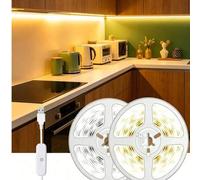 Shein 1 Rollo 1 metro, 2 Rollos 10 metros, Tiras de luces LED blancas/blancas cálidas con botón de encendido/apagado, Tiras de luz LED USB 2835, Tiras de lu