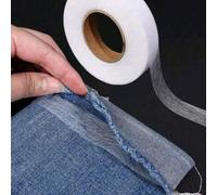 Shein 1 Rollo 60m Cinta Termoadhesiva para Dobladillos, Entretela Fusible Doble Cara, Malla de Unión de Tela por Calor, Sin Tela No Tejida con Adhesivo Term