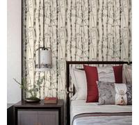 Shein 1 Rollo de 1m/3m/5m Papel pintado estilo chino retro de pintura de tinta de bosque, decoración de pared minimalista nórdica, papel de contacto autoadh