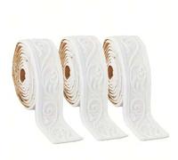 Shein 1 Rollo de 230cm Decoración de pared de espuma flexible con relieve 3D, Diseño de corona de lujo, Respaldo autoadhesivo, Marco decorativo de papel tap