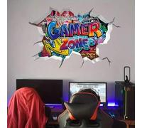 Shein 1 Rollo de Adhesivo de pared para área de juegos creativos, papel tapiz autoadhesivo para interiores, pintura mural extraíble para decoración de sala