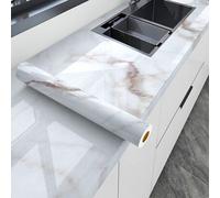 Shein 1 rollo de Adhesivo de PVC para cocina, Adhesivo decorativo de patrón de mármol moderno, resistente al agua, para renovación de paredes de cocina, Adh