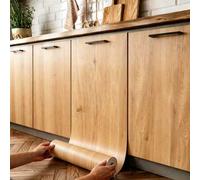 Shein 1 rollo de adhesivo decorativo de grano de madera para el hogar, vinilo impermeable autoadhesivo con estilo vintage para decorar muebles, paredes, pue