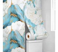 Shein 1 Rollo de paneles de pared autoadhesivos con patrón de mármol, adecuados para salpicadero de cocina, baño, sala de estar y suelo, papel tapiz removib
