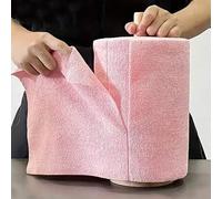 Shein 1 rollo de paños de limpieza reutilizables y desprendibles, paños de limpieza de microfibra súper, paños para platos, diseño lavable y ahorra espacio
