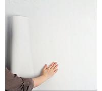 Shein 1 Rollo de papel pintado blanco efecto masilla, hecho de material PVC muy similar al color de la pared, resistente al agua y la humedad, fácil de apli