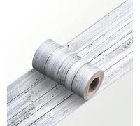 Shein 1 rollo de papel tapiz autoadhesivo, adhesivo de pared de grano de madera, adhesivo de cenefa, adhesivo de zócalo, adecuado para decoración del hogar,