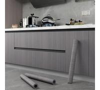 Shein 1 rollo de papel tapiz autoadhesivo con diseño de madera, pegatina decorativa de pared de PVC resistente al agua para decoración del hogar, pegatinas